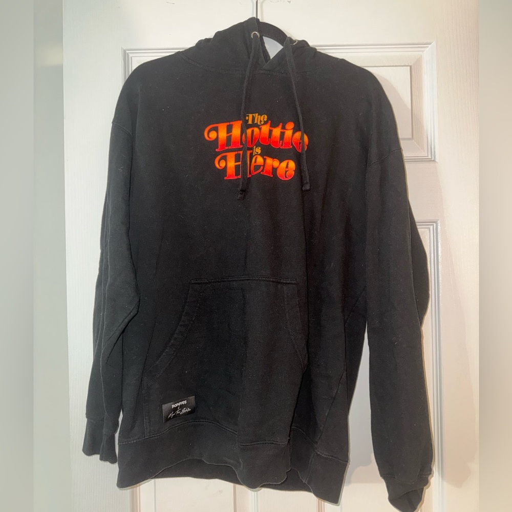 Popeyes x Megan Thee Stallion Hot On Arrival Unisex Rare Black Hoodie